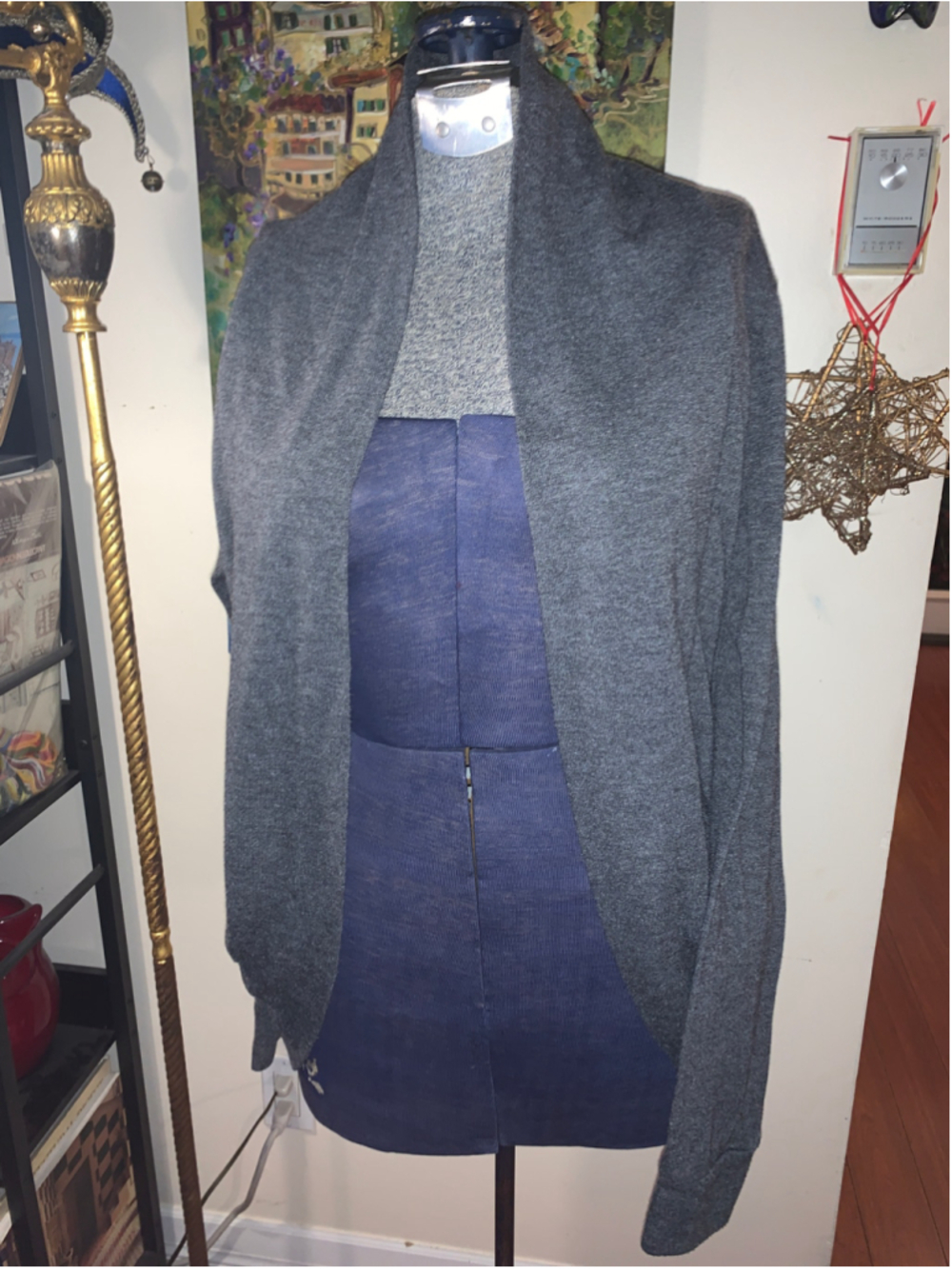 Women's Bluenotes Grey Cardigan Sweater Size L